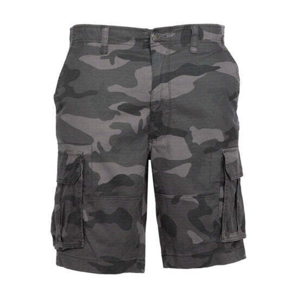 EUROSTAR Woven Twill Ripstop Short - Mens Black Camo 44
